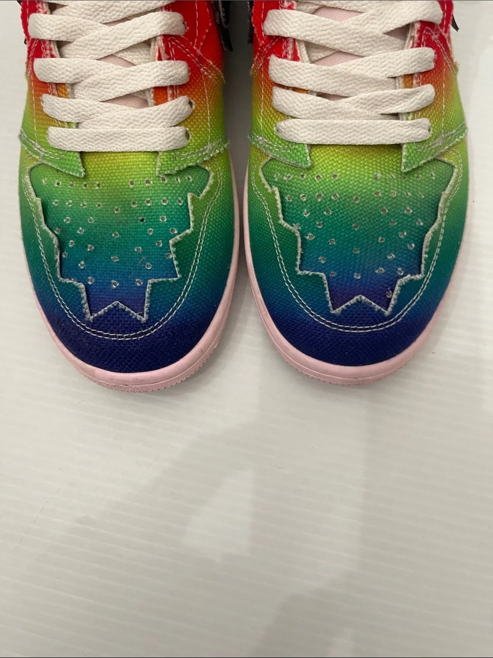 NIKE AIR JORDAN 1 RETRO HIGH OG J BALVIN TIE DYE MULTICOLOR SNEAKERS MENS SIZE 9